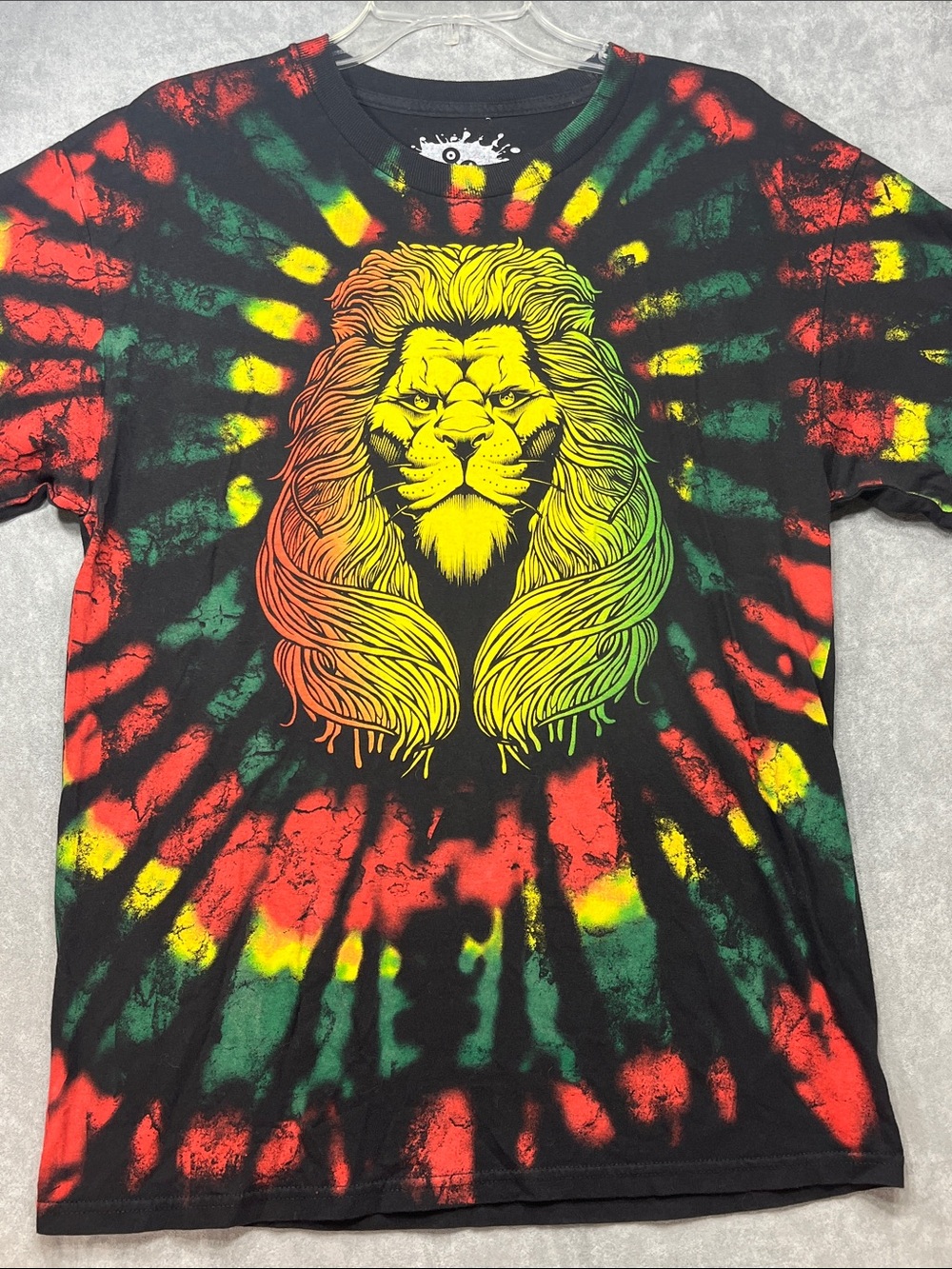 ODM It’s About the Art Rasta Lion Tie Dye Graphic T-Shirt Men’s Large
